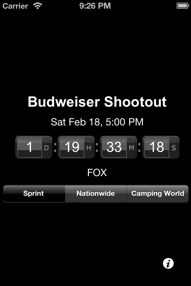 NASCAR Countdown for iPhone